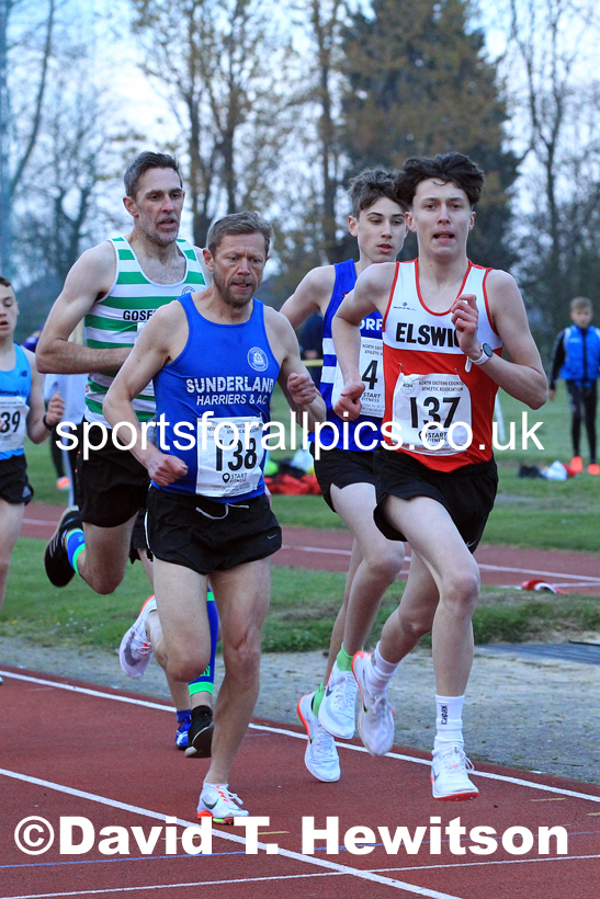 1500 metres, 2022 NEGP No. 1,  Monkton Stadium, April 20th, on a very cold night. Photo: David T. Hewitson/Sports for All Pics